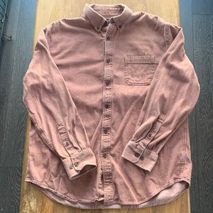 Long sleeve, full button down collared shirt
